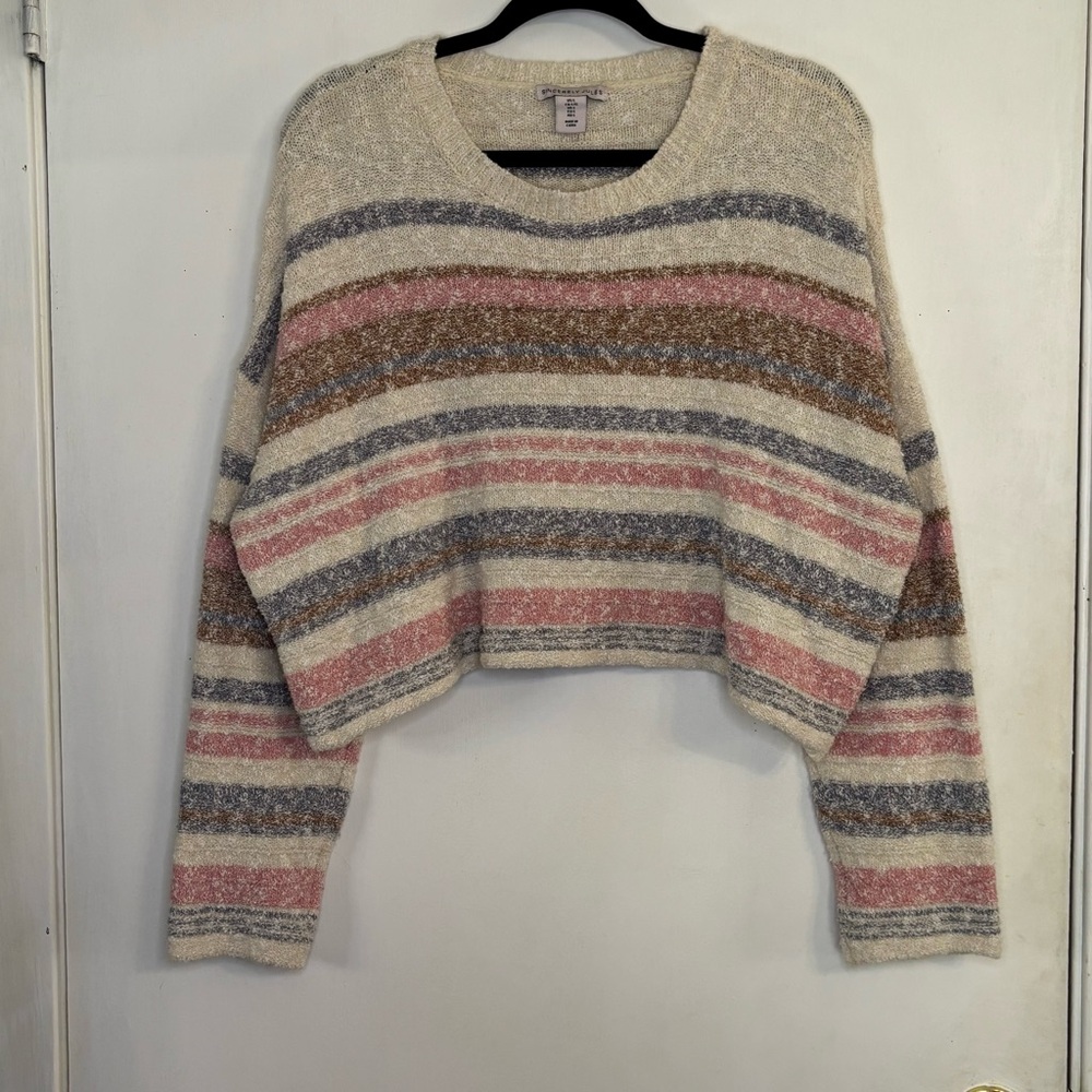 Sincerely Jules Oversized Cozy Striped Multicolor Sweater Size Large